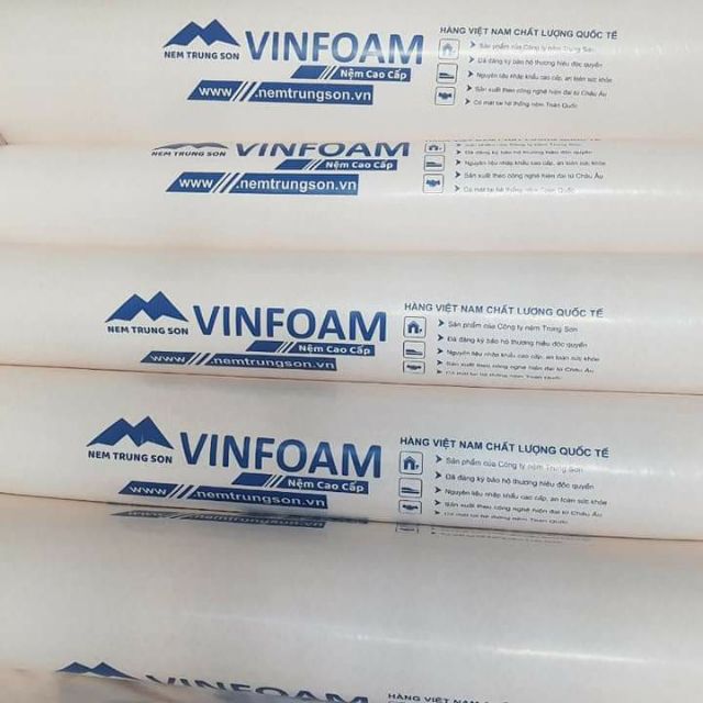 Nệm cao su vinfoam 1m4x2mx10cm bảo hành 15 năm