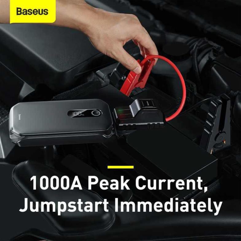 Bộ Kích Nổ Ô Tô Xe Hơi Đa Năng Khẩn Cấp Kiêm Pin Dự Phòng Baseus Super Energy Car Jump Starter Pro CRJS03 12000mAh