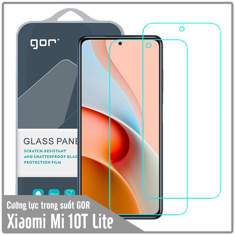 Bộ 2 kính cường lực Gor cho Xiaomi Mi 10T/ Mi 10T Pro/ MI 10T Lite vát cạnh 2,5D cảm ứng siêu mượt trong suốt