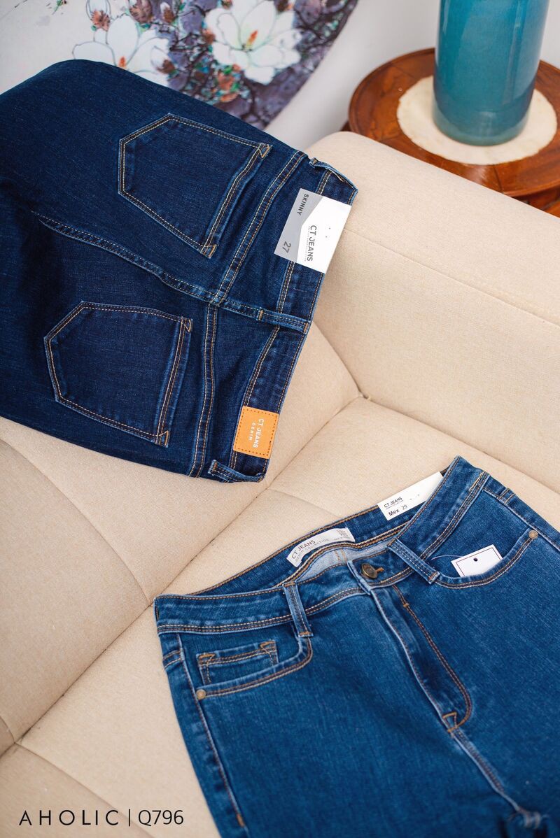 [Video] Quần jeans skinny phối chỉ trơn basic Aholic Q796 | BigBuy360 - bigbuy360.vn