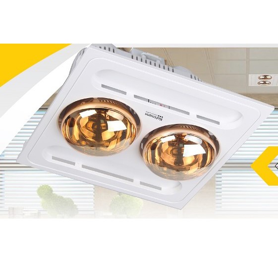 Đèn sưởi 2 bóng Kottmann âm trần - K9-S sử dụng công tắc - Hàng chính hãng