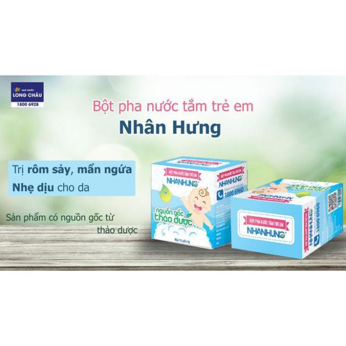 Bột Pha Nước Tắm Trẻ Em Nhân Hưng Hộp 30 Gói