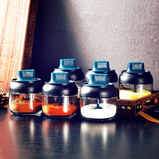 Combo 4 lọ thuỷ tinh đựng gia vị kèm muỗng