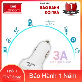 Tẩu Sạc Oto Earldom ES131 2 Cổng 2.4A Chính Hãng - Bảo Hành 1 Năm