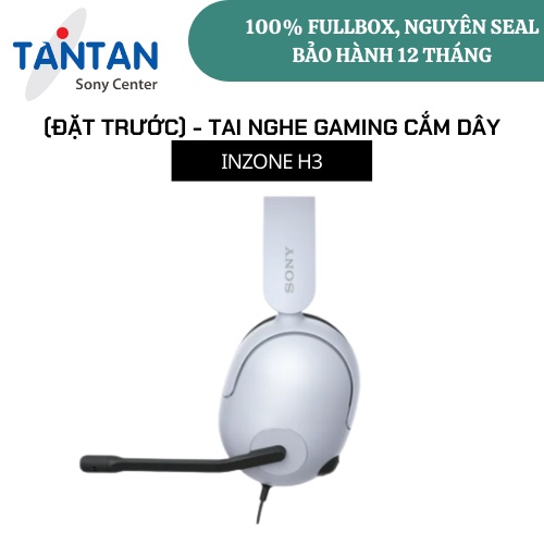 Tai nghe chơi game có dây Sony INZONE H3-Tần số âm trầm mạnh mẽ -Micro boom- Hỗ trợ âm thanh không gian 360