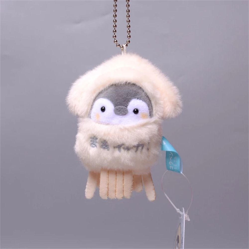 Móc khóa hình chim cánh cụt nhồi bông dễ thương xinh xắn kích thước 8cm