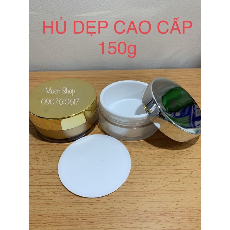 Hủ Trụ 150g đựng kem cao cấp nắp xi bạc xi vàng