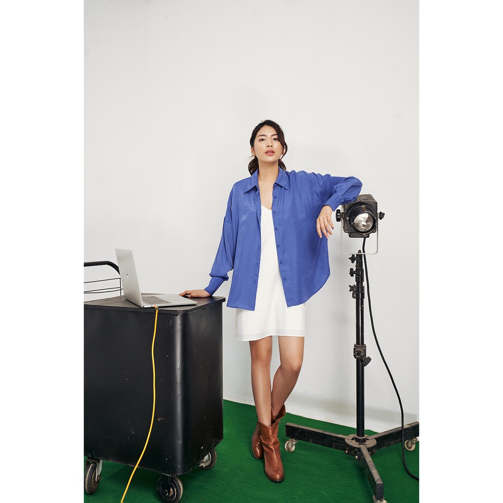 DOTTIE- Áo sơ mi vai xệ nữ T0215 | BigBuy360 - bigbuy360.vn