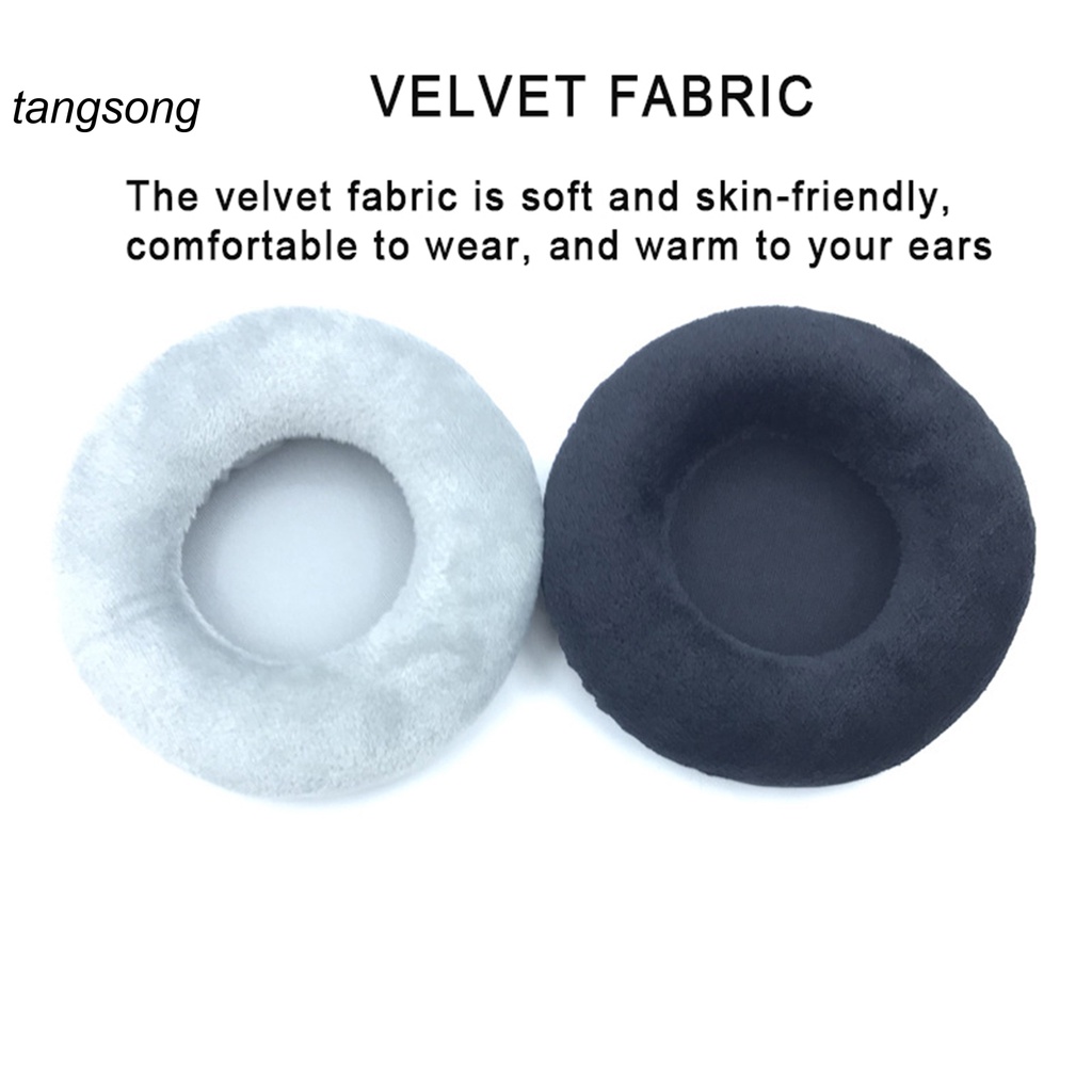1 cặp miếng đệm tai nghe thay thế bằng vải nhung mềm mại thoải mái