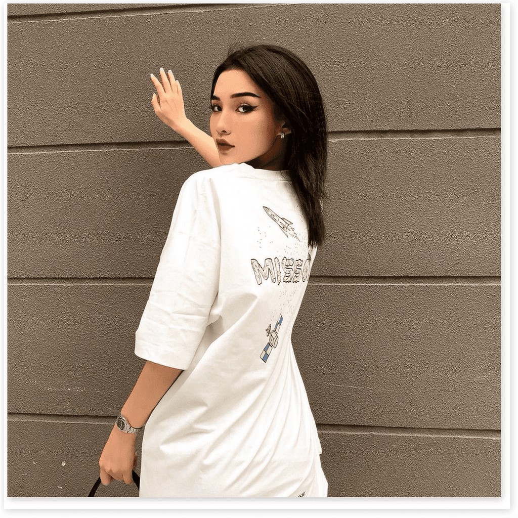 Áo Thun Tay Lỡ MISSOUT MOON Universe Form Rộng Unisex AQA1807 26 aomivn
