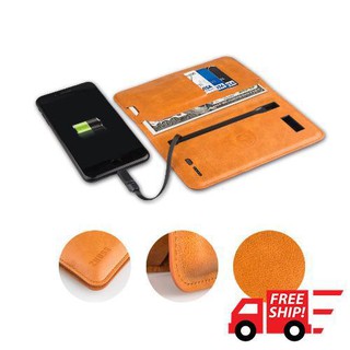 Ví da thật sạc điện thoại cao cấp Zhuse 6800mAh