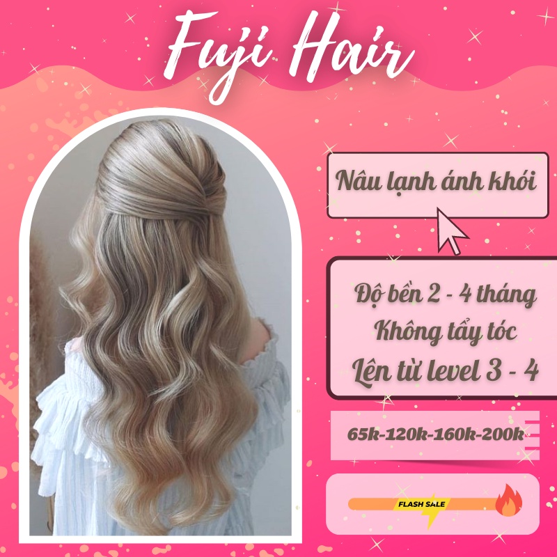 Thuốc Nhuộm Tóc NÂU LẠNH từ nền nâu Fuji.haircolor