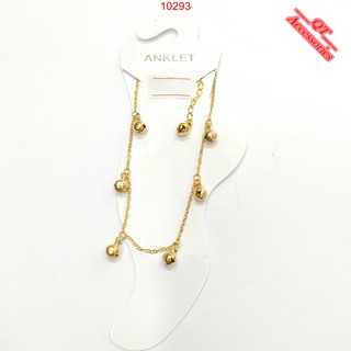  10293 - Lắc chân titan mạ vàng 99k hình cái chuông siêu bền màu 