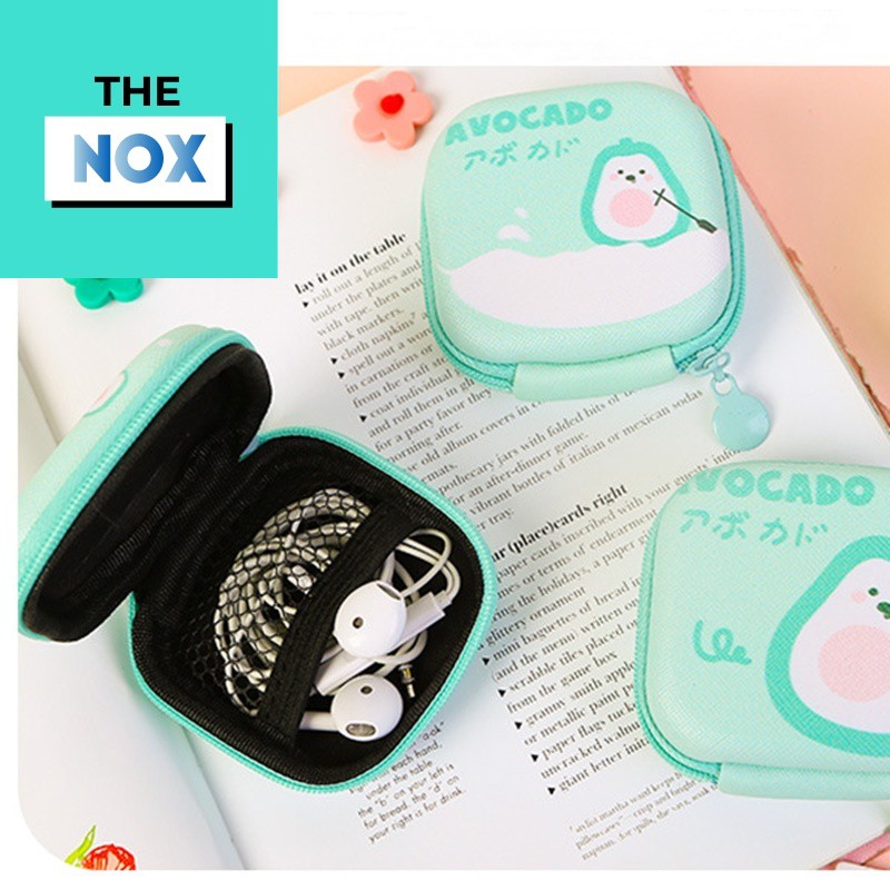 Ví Đựng Mini Vuông Có Khóa Kéo - Đựng Tai Nghe - Cáp Sạc - Chìa Khóa &amp; Phụ Kiện Mini Các Loại [The Nox]