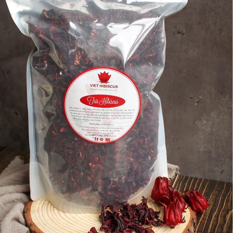 Mứt Atiso đỏ (Hibiscus, mứt hoa hồng) túi 200gr