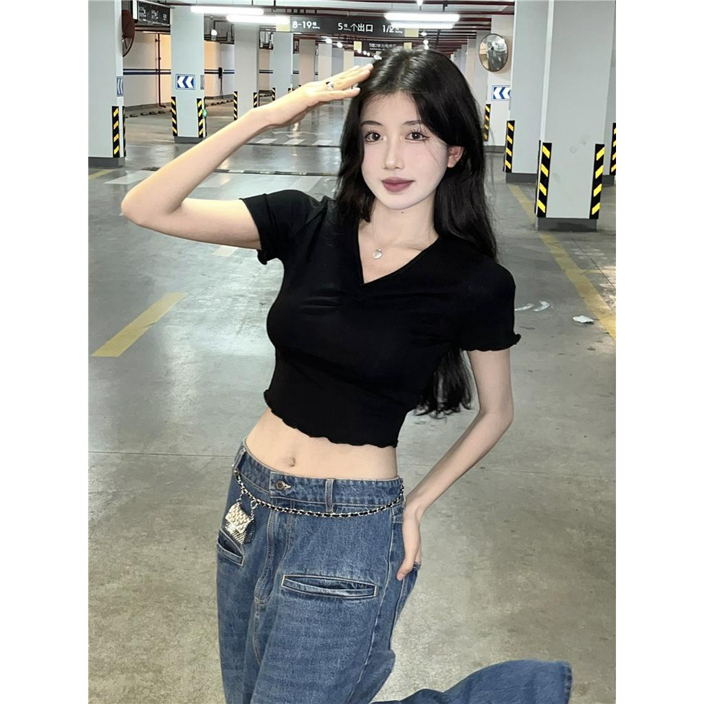 Áo Thun Tay Ngắn Cổ Chữ v Thời Trang Mùa Hè 63928 Edge