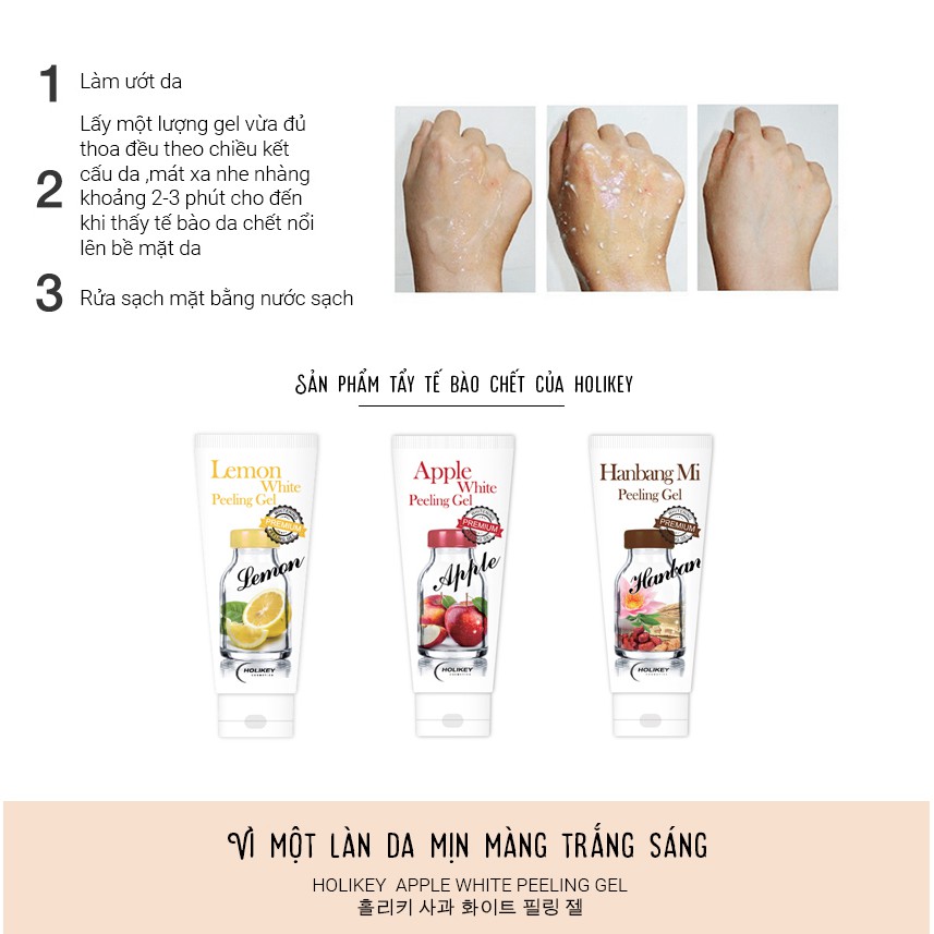 GEL TẨY TẾ BÀO CHẾT TÁO ĐỎ LÀM TRẮNG - CHỐNG NHĂN HOLIKEY APPLE WHITE PEELING GEL