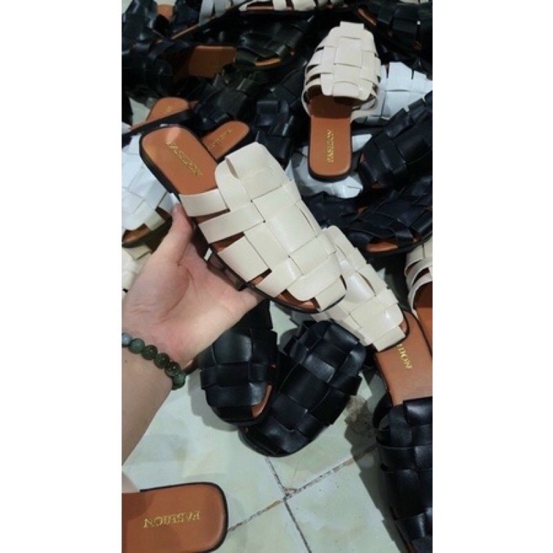 SỤC RỌ ĐAN DÂY TO Full 2 Màu đen,kem