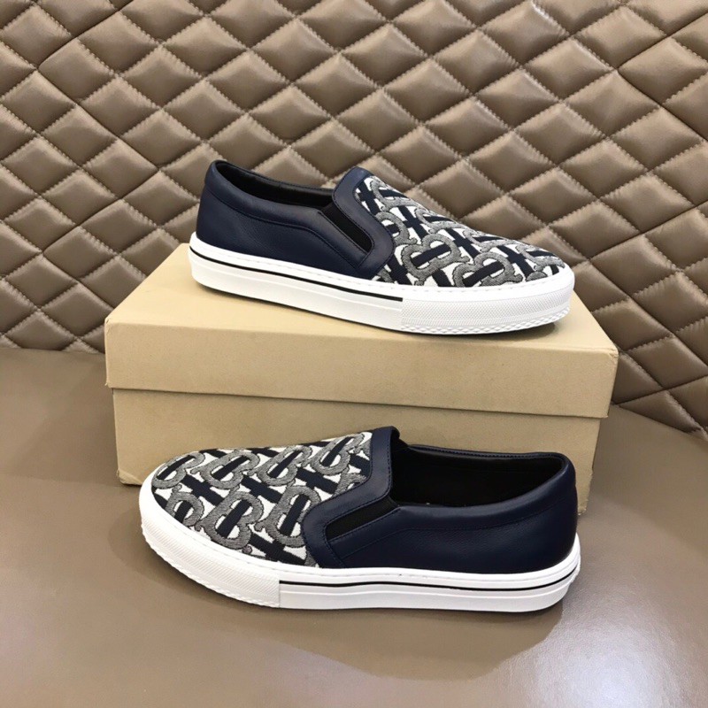 Giày lười nam thương hiệu Burberry da thật cao cấp hoạ tiết cá tính và phong cách