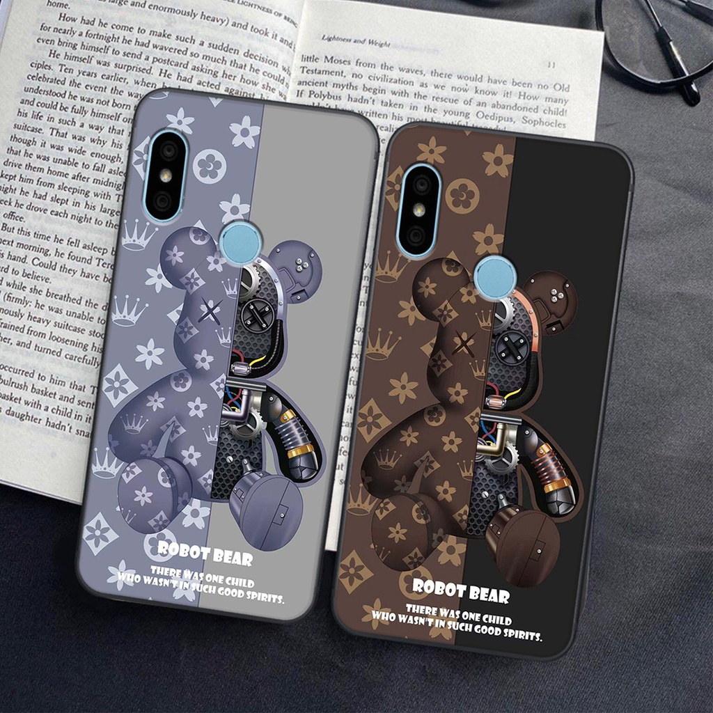 Ốp lưng Xiaomi REDMI 6 PRO / MI A2 LITE in hình Gấu nâu - hồng, Gấu Be@rick  cực CUTE, DỄ THƯƠNG