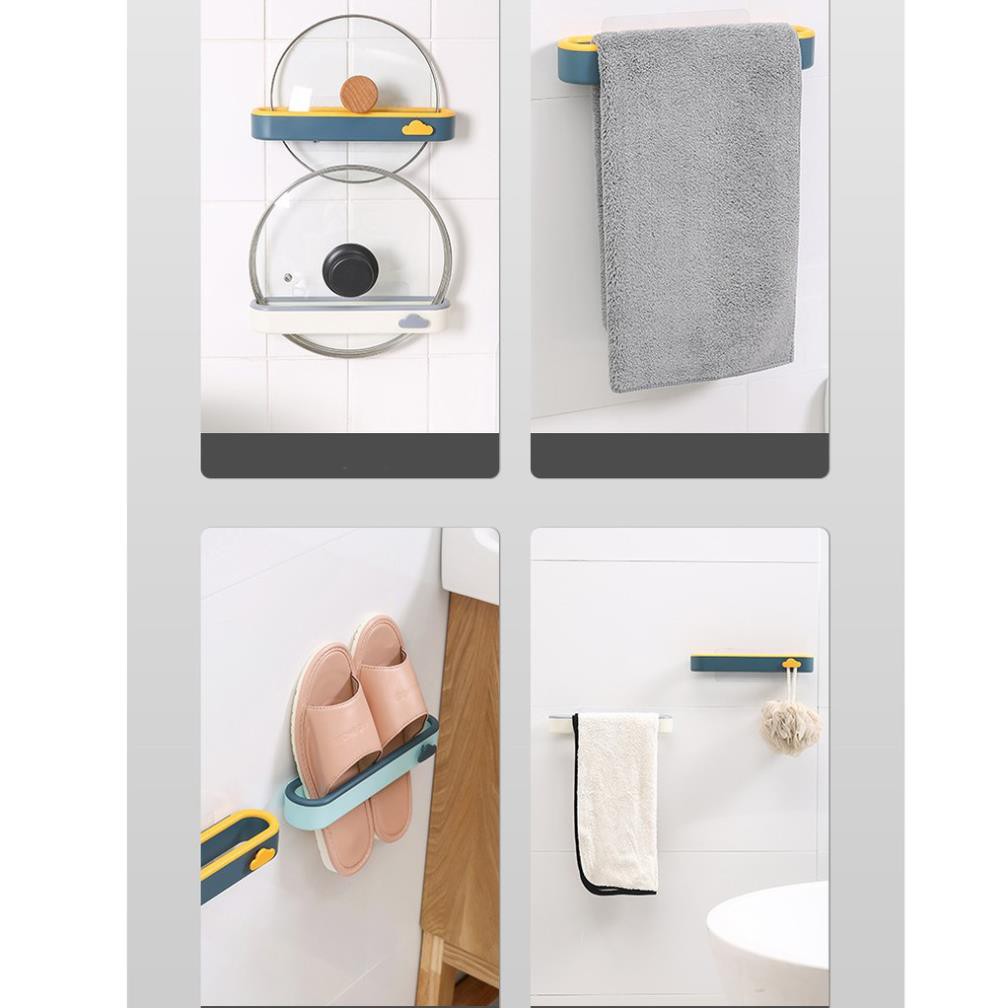 Giá Kệ để giày dép dán tường thông minh chịu lực treo để dép nhà vệ sinh, phòng tắm dễ thương GD01 hiroxishop