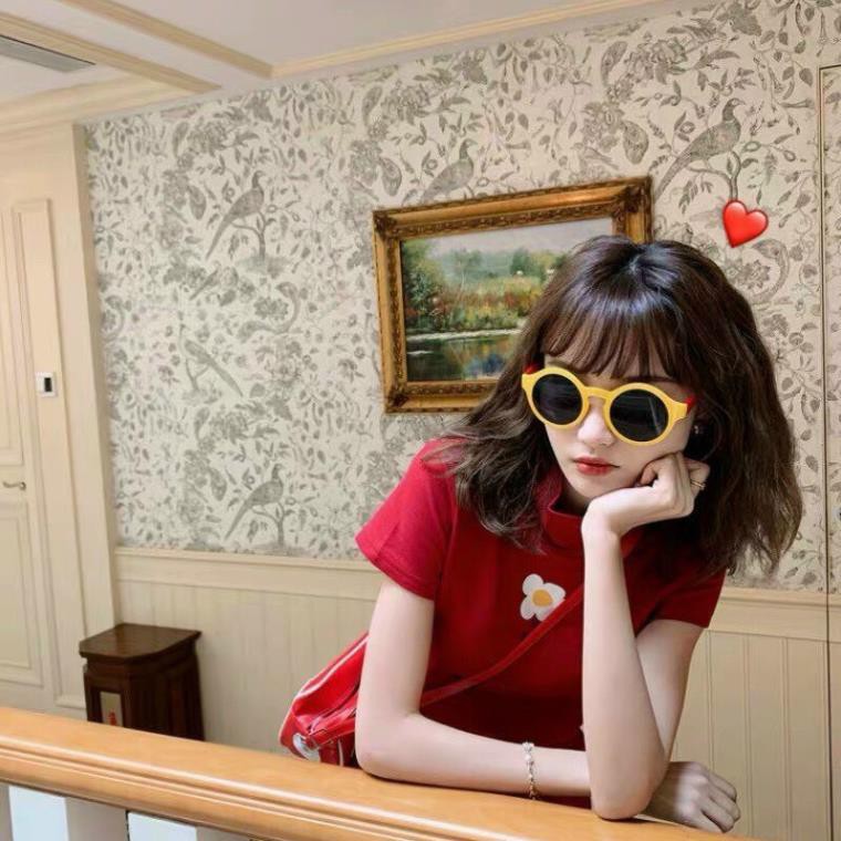 Váy Suông Đỏ, Đầm Thun Cổ Tròn Thêu Họa Tiết Hoa Cúc Hàng Quảng Châu Cao Cấp Trend Năm 2021. | BigBuy360 - bigbuy360.vn