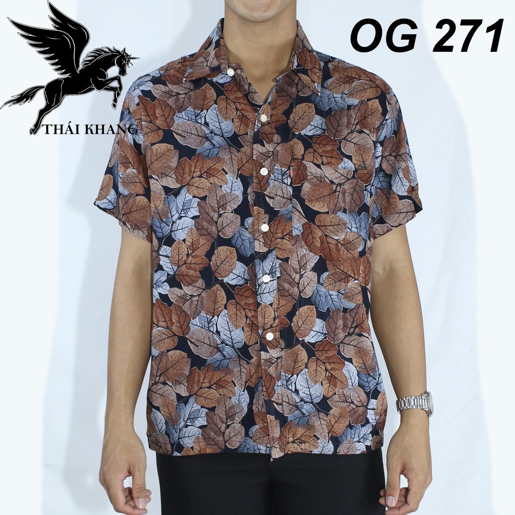 áo sơ mi nam form rộng trung niên vải lanh 2 da dày hơn mát hơn lanh thông thường loại áo sơ mi họa tiết trung niên OG3 | BigBuy360 - bigbuy360.vn