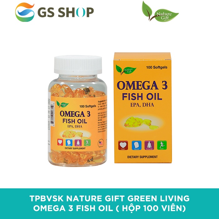 Thực phẩm bảo vệ sức khỏe Nature Gift OMEGA 3 Fish Oil ( Hộp 100 viên)