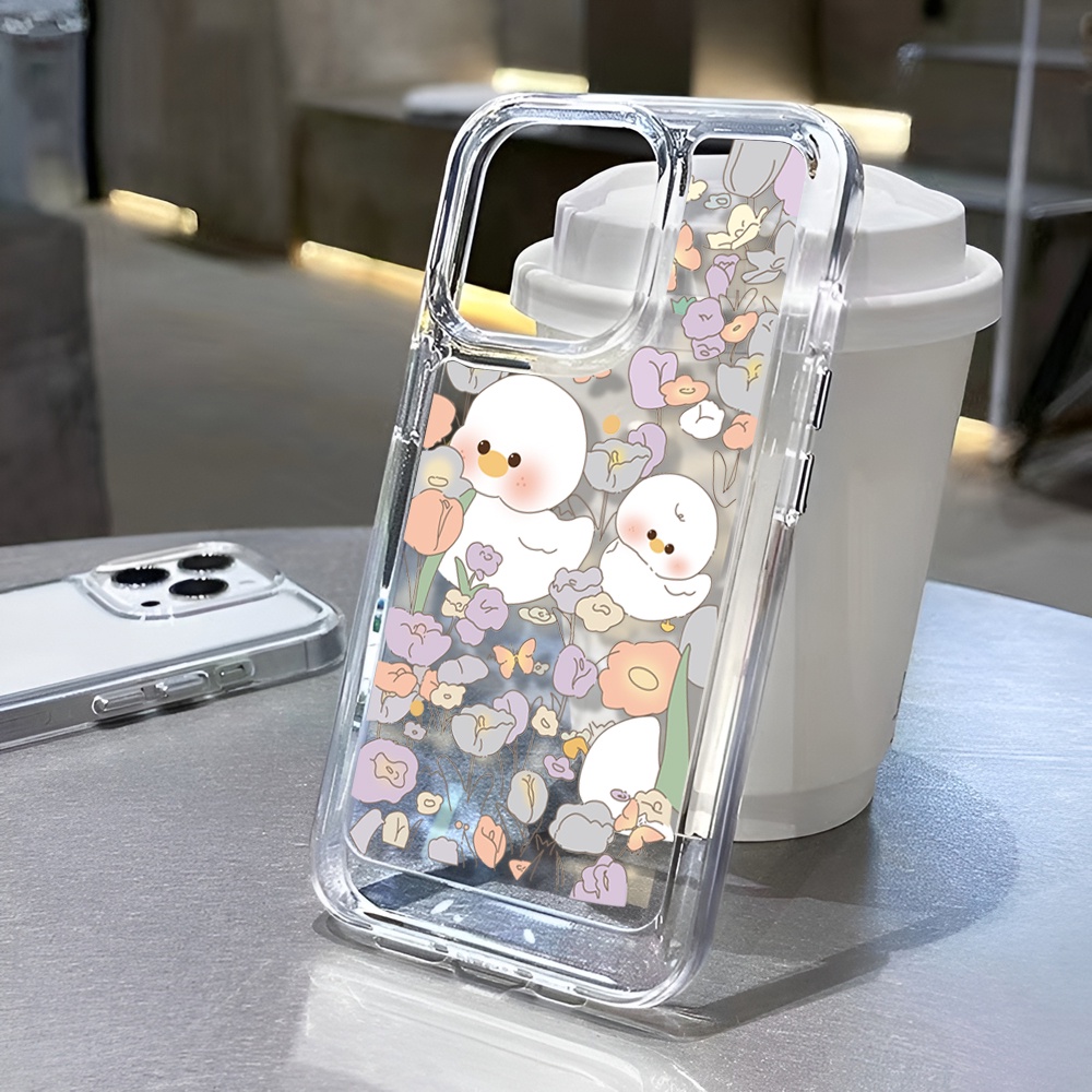 Ốp Điện Thoại Trong Suốt Hình Vịt Dễ Thương Cho iphone 14 Pro Max Plus 13 11 12 7Plus X XR XS Max 7 8 SE 2020