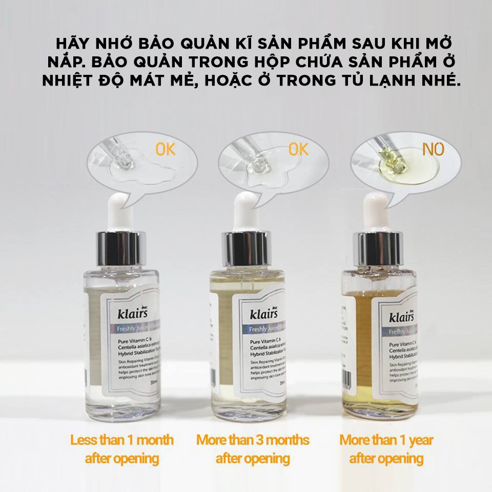 Tinh Chất Vitamin C dành da nhạy cảm Klairs Freshly Juiced Vitamin Drop