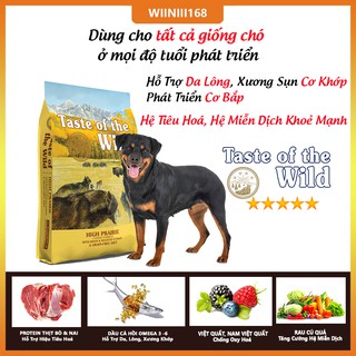 Thức Ăn Cho Chó Rottweiler Taste Of The Wild Bao 500g - High Praire Bò Rừng & Nai Nướng, Trái Cây, Rau Củ
