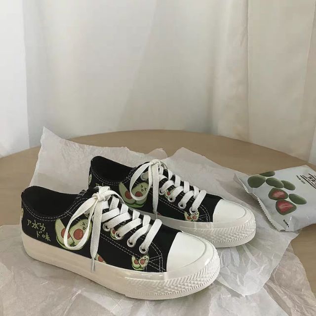 [ORDER] Giày Dáng CV in hình bơ🥑 Cực Cute ❌ Có Ảnh Thật Ib