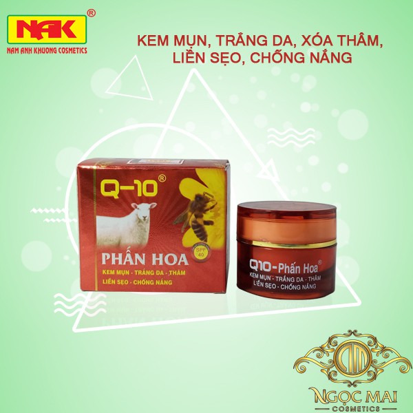 Kem Mụn trắng da thâm liền sẹo chống nắng Q10 PHẤN HOA 12g