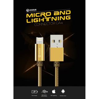 CÁP SẠC 2IN1 LIGHTNING & MICRO TITAN CA19