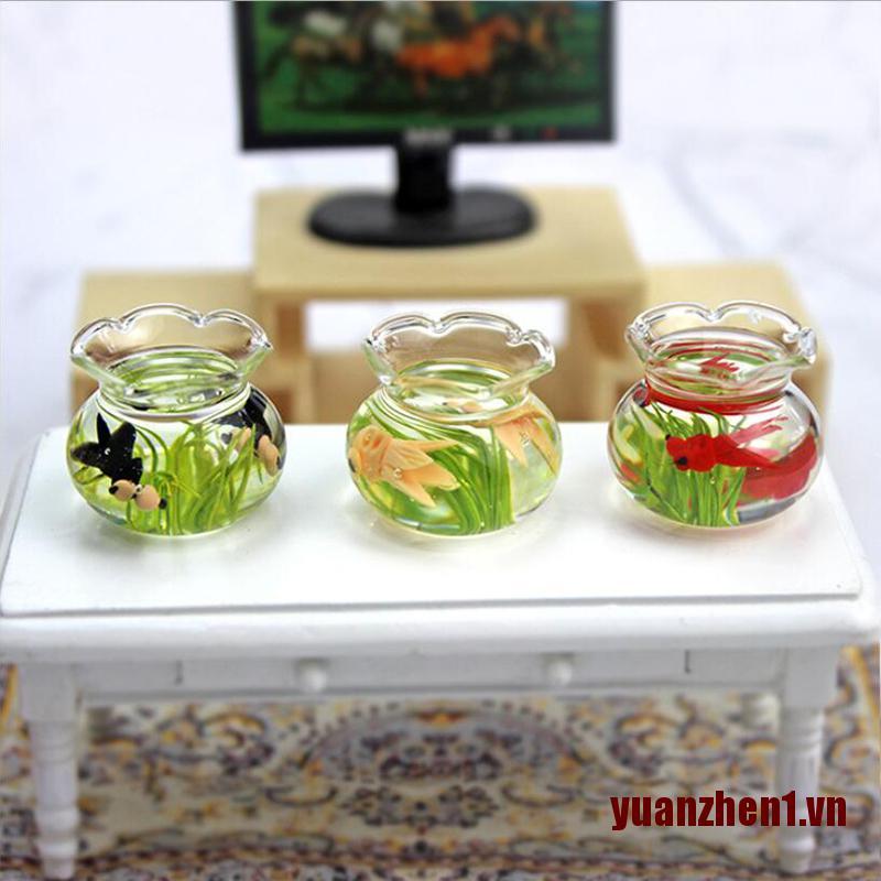 Hồ Cá Mini Bằng Thủy Tinh Dùng Trang Trí Nhà Búp Bê