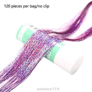 Set 120 Dây Kim Tuyến Lấp Lánh Nhiều Màu Sắc Dùng Để Trang Trí Tóc