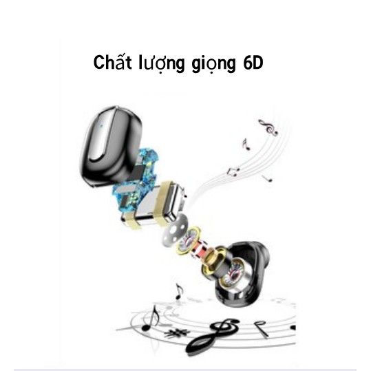 Tai nghe Bluetooth vô hình ở chế độ chờ lâu phổ biến dành cho Android / iPhone