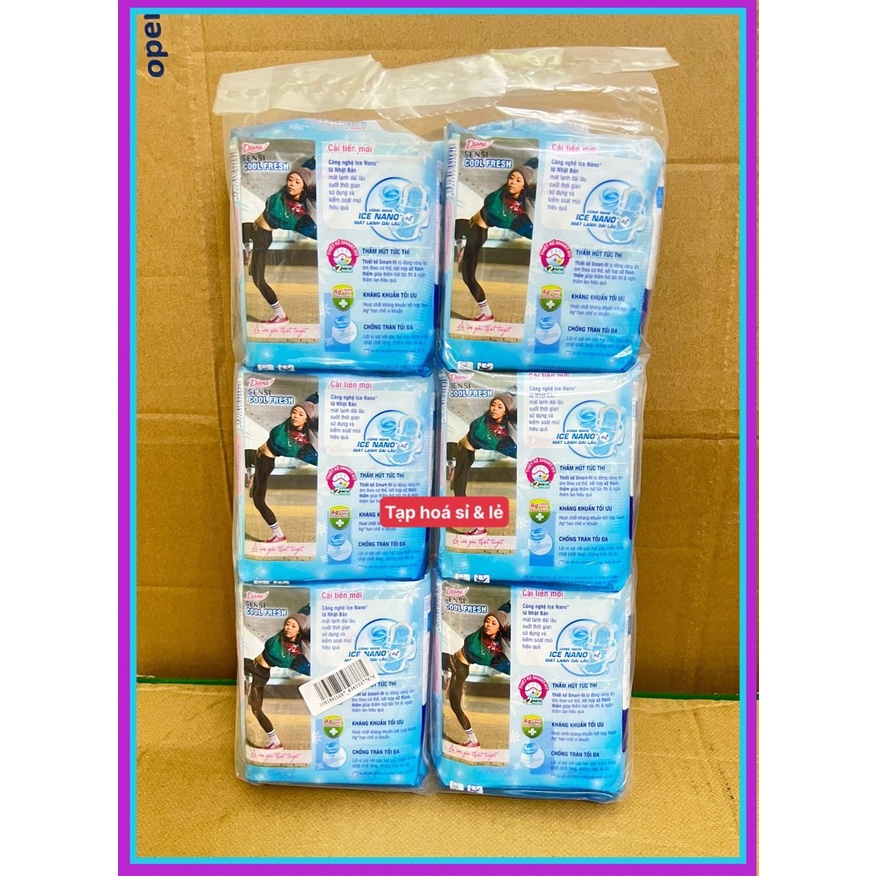 6 Gói Băng Vệ Sinh Diana Sensi Cool Fresh Siêu Mỏng Cánh