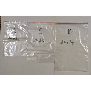 Túi zipper viền chỉ đỏ đủ size