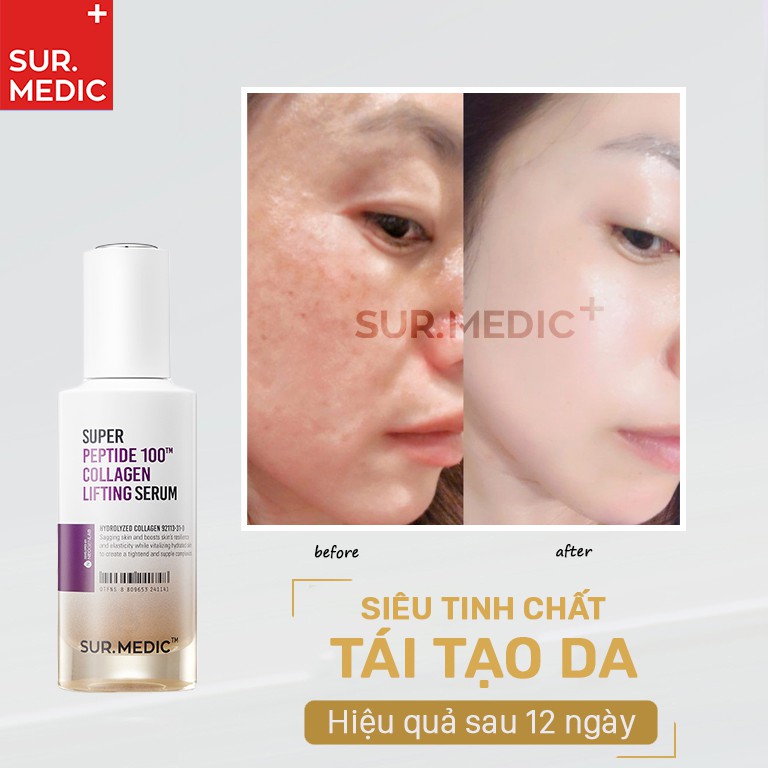 Tinh Chất Trẻ Hoá Da Sur.medic+ Super Peptide 100tm Collagen Lifting Serum 50ml