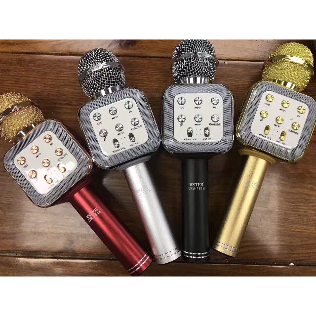 WS-1818 Míc hát micro karaoke Loa kèm micro 3 trong 1