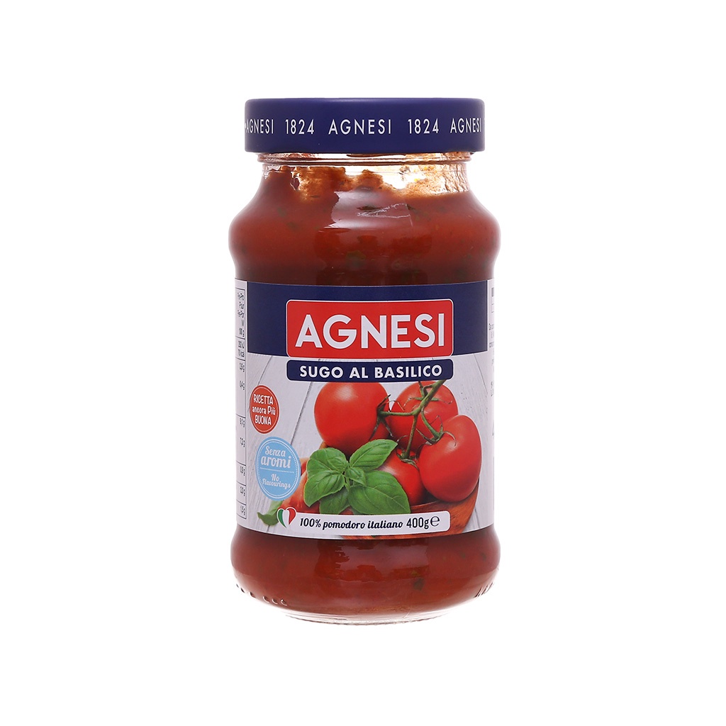 Sốt cà chua húng quế Agnesi Basilico hũ 400g