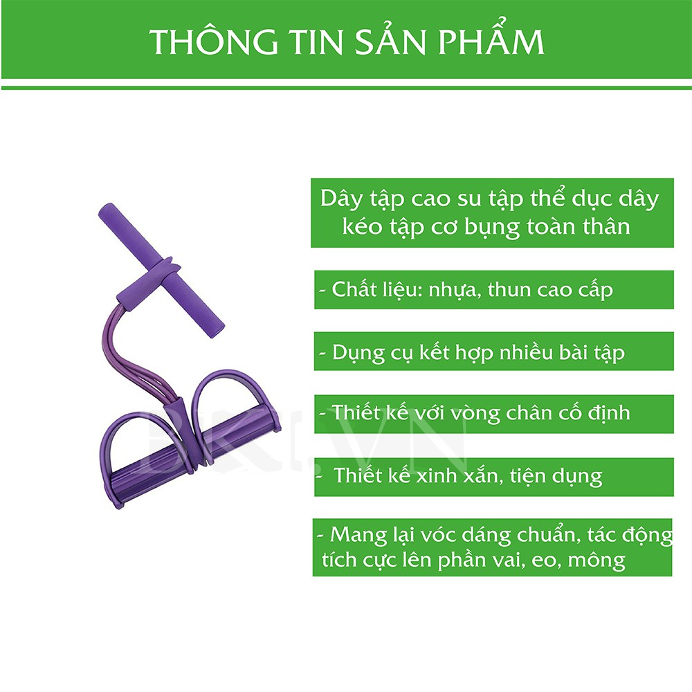 Dây Tập Cao Su Tập Thể Dục Dây Kéo Tập Cơ Bụng Toàn Thân Tại Nhà - DCTBCAOSU