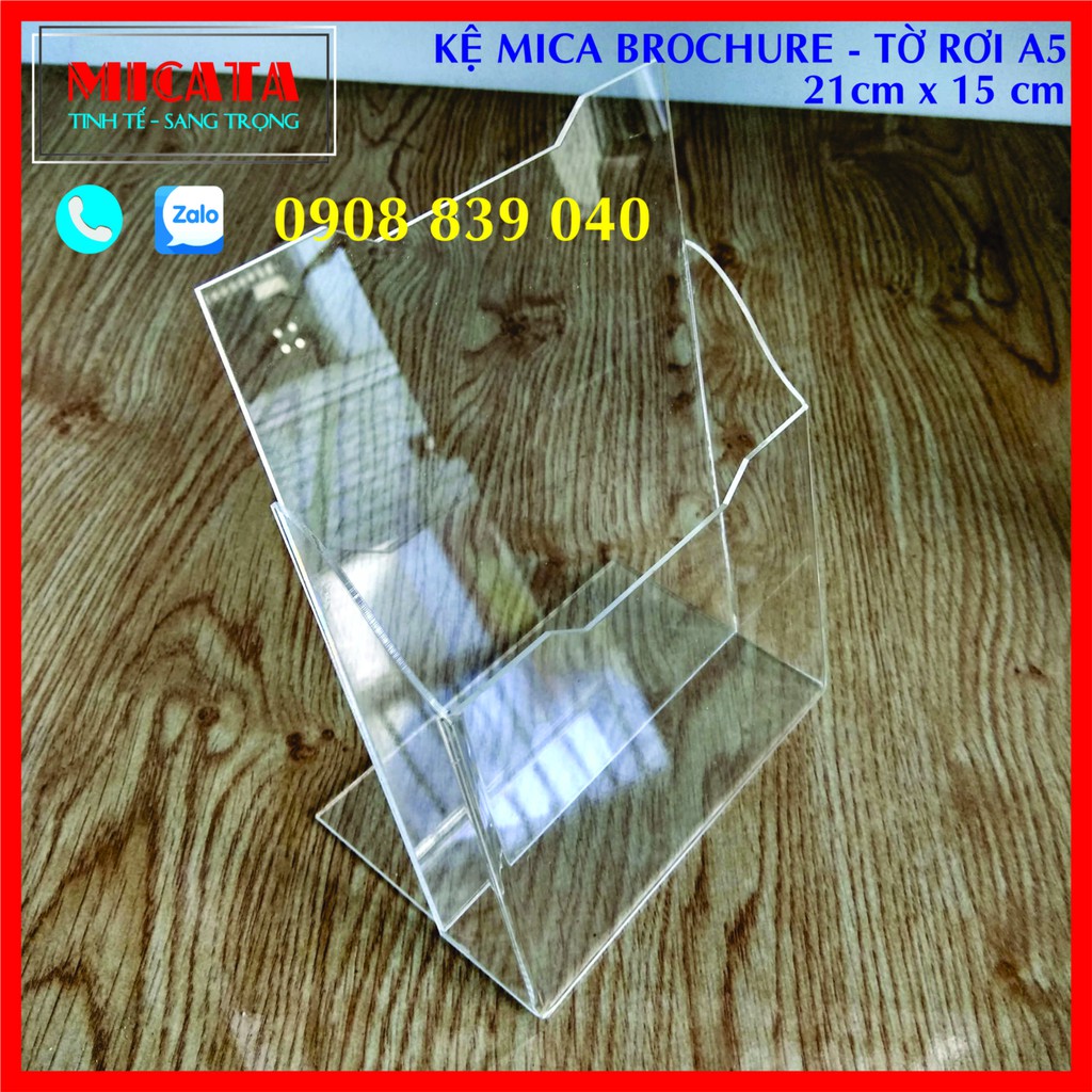 KỆ TỜ RƠI MICA A5 21 X 15CM