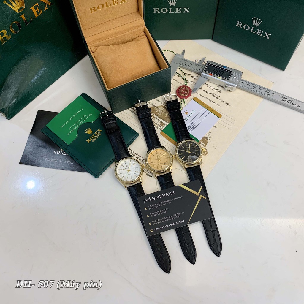Đồng hồ nam Rolex mặt tròn classic dây da cao cấp bảo hành 12 tháng DH507 ngoctrinh109 | BigBuy360 - bigbuy360.vn