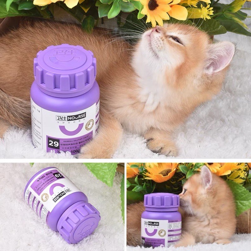 Viên Vitamin NOURSE 29 - Viên nhai tiêu búi lông dành cho mèo