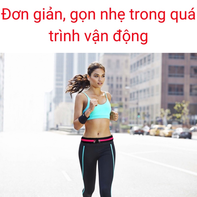 Túi đeo bụng chạy bộ, đai đeo bụng chạy bộ 2 ngăn tiện lợi, siêu nhẹ rất tiện dụng để điện thoại chìa khóa thẻ ngân hàng