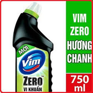 VIM Vệ sinh Zero hương chanh Xanh Chai 750ml