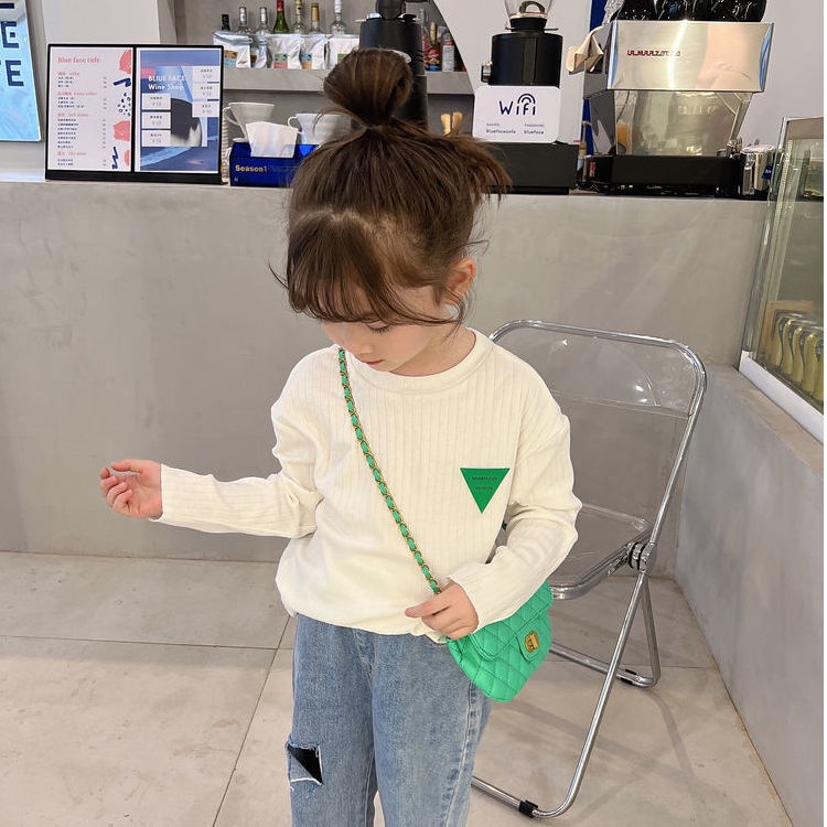 Áo Thun Tay Dài Thời Trang Xuân Thu Dễ Phối Đồ Cho Bé Gái