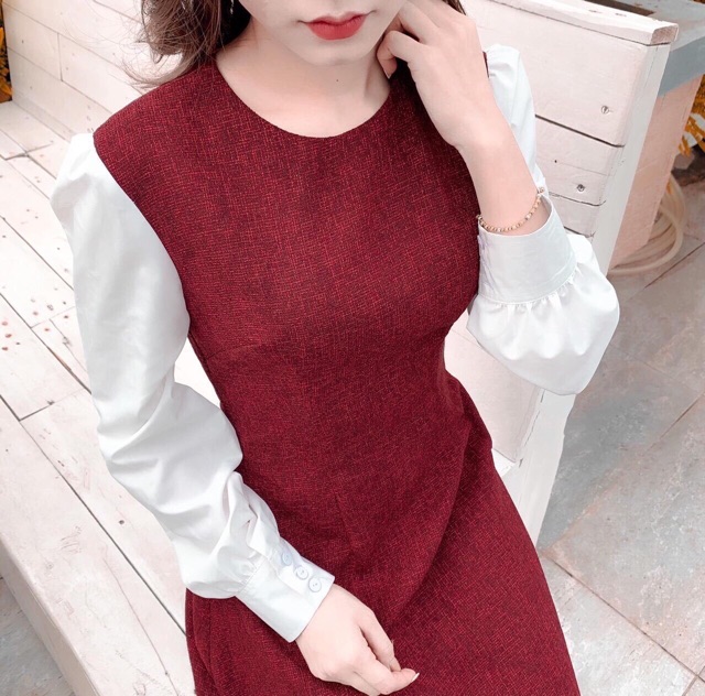 [Mã SKAMSALEP6 giảm 10% tối đa 100K đơn 150K] ĐẦM ĐỎ TAY TRẮNG | BigBuy360 - bigbuy360.vn